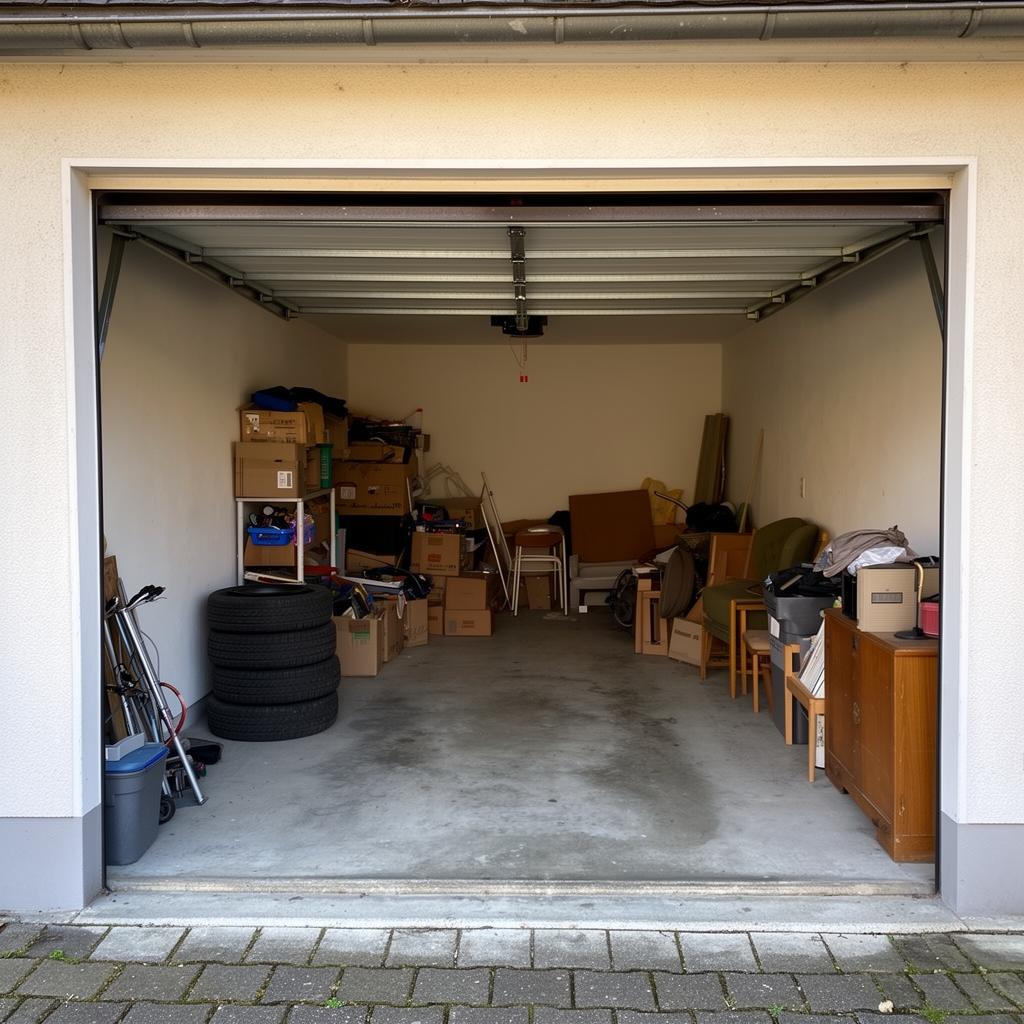 Vorher – vollgestellter Raum