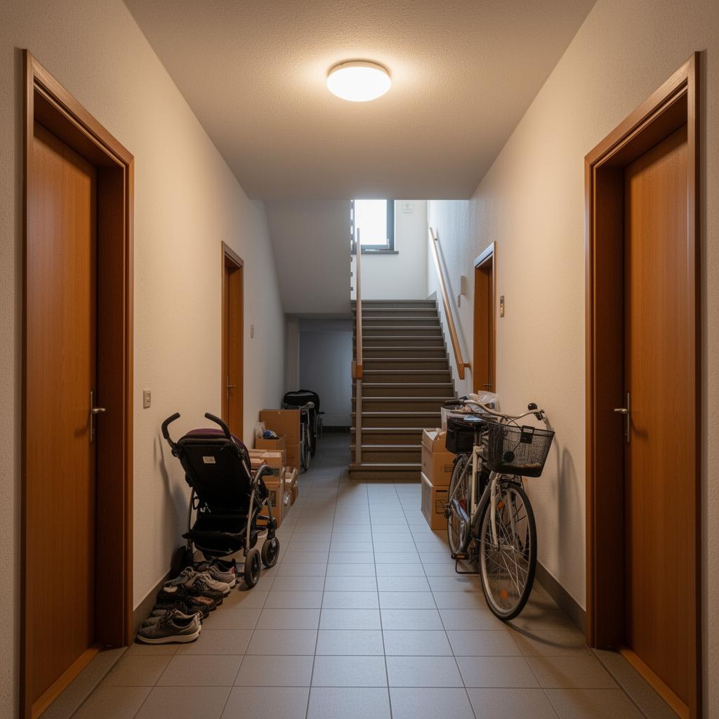 Vorher – vollgestellter Raum