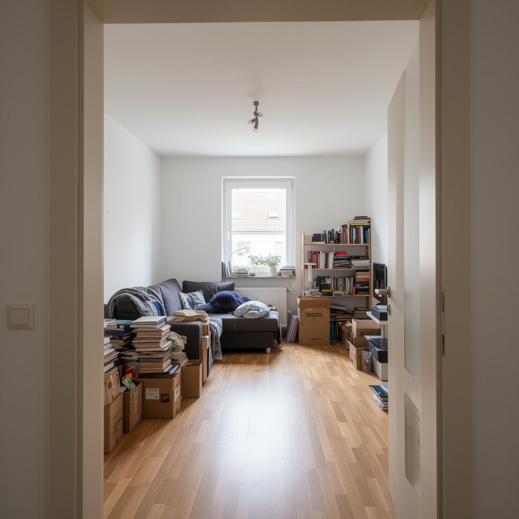 Vorher – vollgestellter Raum